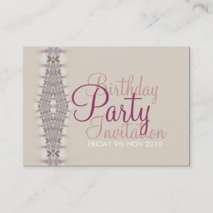 Birthday + All Occasion Party Invitation Kaart Visitekaartje