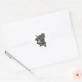 Birthday Axolotl Garland Ronde Sticker (Envelop)