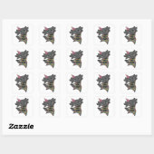 Birthday Axolotl Garland Square Sticker (Vel)