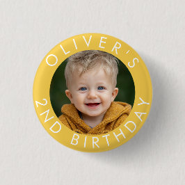 Birthday Badge Custom Name & Age Ronde Button 3,2 Cm