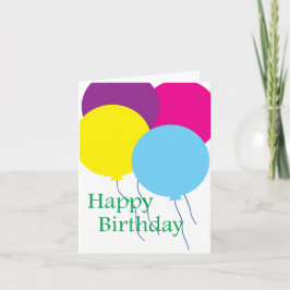 Birthday-ballonnen Kaart
