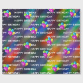Birthday-ballonnen op Abstract Cadeaupapier (Vlak)