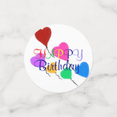 Birthday-ballonnen persoonlijke Confetti (Kleine voorkant)