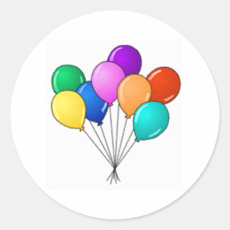 Birthday-ballonnen Ronde Sticker