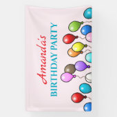 Birthday-ballonnen Spandoek (Verticaal)