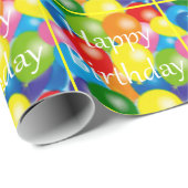 Birthday-ballonnen — Verpakkingspapier Cadeaupapier (Rol Hoek)