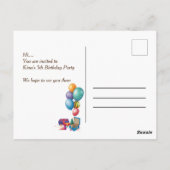 Birthday Ballons Briefkaart (Achterkant)