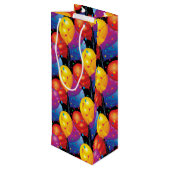 Birthday ballons Paper Cadeau Wijn Cadeautas (Achterkant Gekanteld)