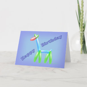 Birthday Balloon Giraffe Kaart