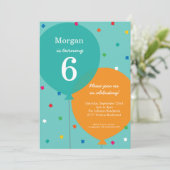 Birthday Balloons Birthday Invitations (Staand voorkant)