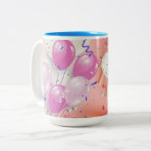 Birthday Balloons Celebration Mug (Devant gauche)