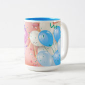 Birthday Balloons Celebration Mug (Devant droit)