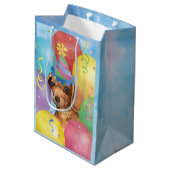 Birthday Balloons Dachshund Medium Cadeauzakje (Achterkant Gekanteld)