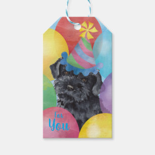 Birthday Balloons Kerry Blue Terrier Cadeaulabel