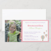 Birthday Balloons Party Invitation (Voorkant / Achterkant)