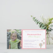 Birthday Balloons Party Invitation (Staand voorkant)