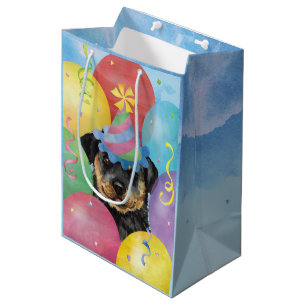 Birthday Balloons Rottweiler Medium Gift Bag Medium Cadeauzakje