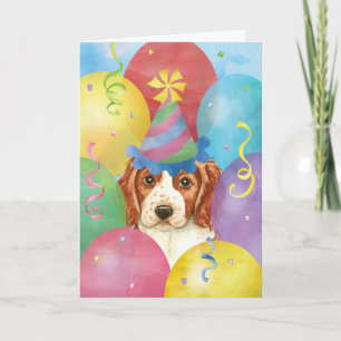 Birthday Balloons Welsh Springer Spaniel Kaart