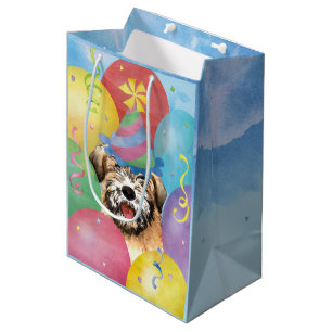 Birthday Balloons Wheaten Terrier Gift Bag Medium Cadeauzakje