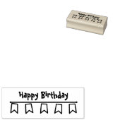 Birthday Banner Art Stamp Rubberstempel (Gestempeld)