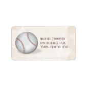 Birthday  Baseball All Star Return Address Etiket (Voorkant)
