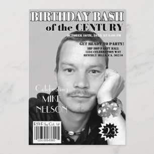 Birthday Bash Black White Magazine Hoesje elke lee Kaart
