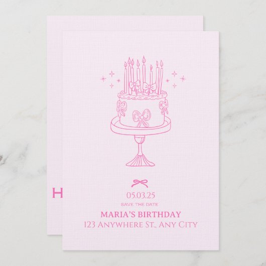 Birthday Bash – Editable Celebration Invitation (Devant / Derrière)