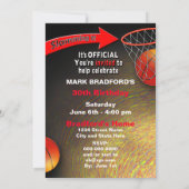 BIRTHDAY - BASKETBALL -30e INVITATIE Kaart (Achterkant)