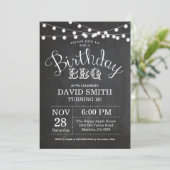 Birthday BBQ Invitation 18th Birthday Chalkboard Kaart (Staand voorkant)
