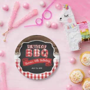 Birthday BBQ Paper Bord - Red