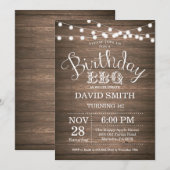 Birthday BBQ Uitnodiging Rustic 16th Birthday (Voorkant / Achterkant)