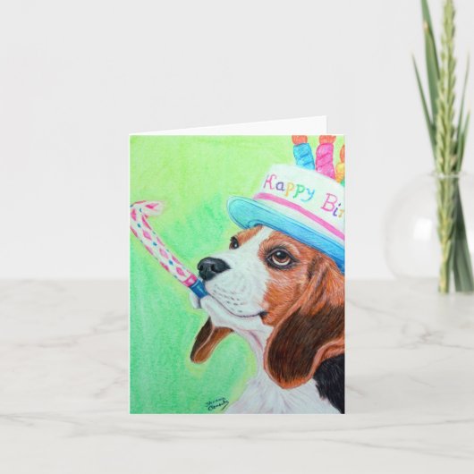 Birthday Beagle Kaart (Voorkant)