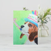 Birthday Beagle Kaart (Staand voorkant)