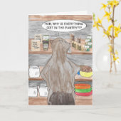 Birthday Beaver Kaart (Gele Bloem)