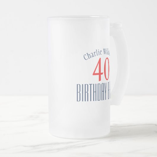 Birthday Beer Mug - 40th Birthday Bash! (Devant droit)