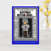 Birthday Behind Bars : Carte Jailbird Birthday (Fleur jaune)