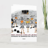 Birthday Behind Bars : Carte Jailbird Birthday (Dos)