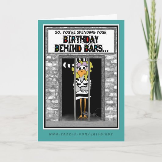 Birthday Behind Bars : Carte Jailbird Birthday (Devant)