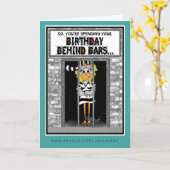 Birthday Behind Bars : Carte Jailbird Birthday (Fleur jaune)