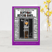 Birthday Behind Bars : Carte Jailbird Birthday (Fleur jaune)