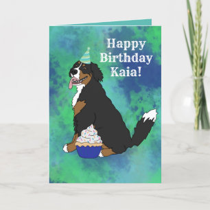 Birthday Bernese Mountain Dog Bedankkaart