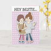 BIRTHDAY BEST AMI (BFF) Cartes de voeux (Fleur jaune)