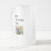 Birthday Best Dog Dad Ever Photo Matglas Bierpul (Voorkant links)