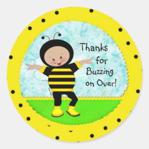 Birthday bijennetjes ronde sticker