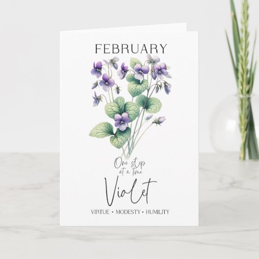 Birthday Birth Math Flower Violet Kaart (Voorkant)