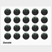 Birthday Black eucalyptus greenery bedankt Ronde Sticker (Vel)