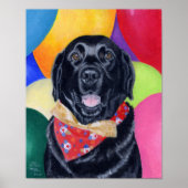 Birthday Black Labrador Artwork Poster (Voorkant)