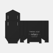 Birthday Black Monogram Name Script Bedankt Bedankdoosjes (Uitgevouwen)