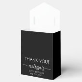 Birthday Black Monogram Name Script Bedankt Bedankdoosjes (Geopend)