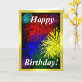 Birthday Blast Kaart (Gele Bloem)